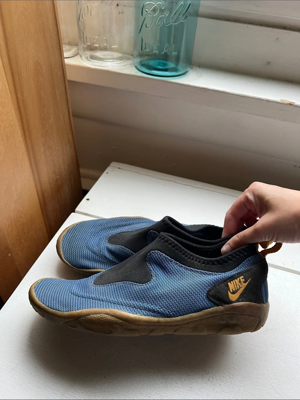 Nike Women’s Aqua Turf 1990a Slip-On Blue Mesh Water Shoes Scuba Gear Size 7